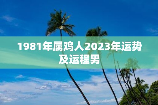 1981年属鸡人2023年运势及运程男